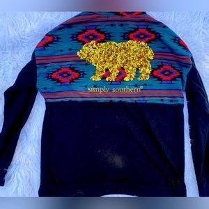 Simply Southern Aztec Bling 1/4 Zip Pullover